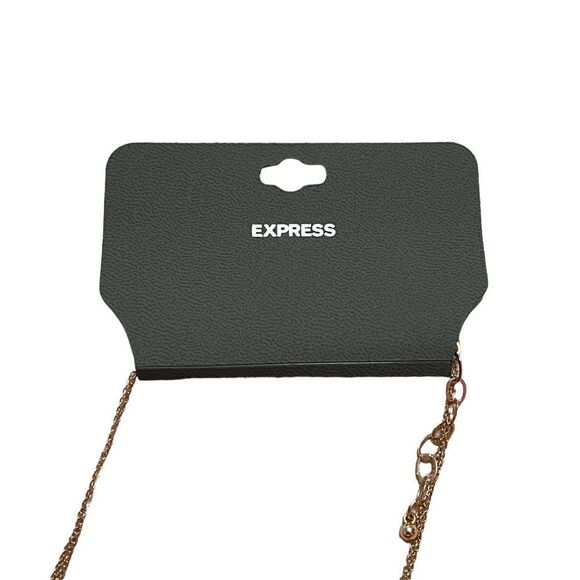 Express Triple Strand Layered Rhinestone Long Necklace NWT - Picture 5 of 6